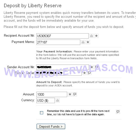 cara deposit agea dengan liberty reserve